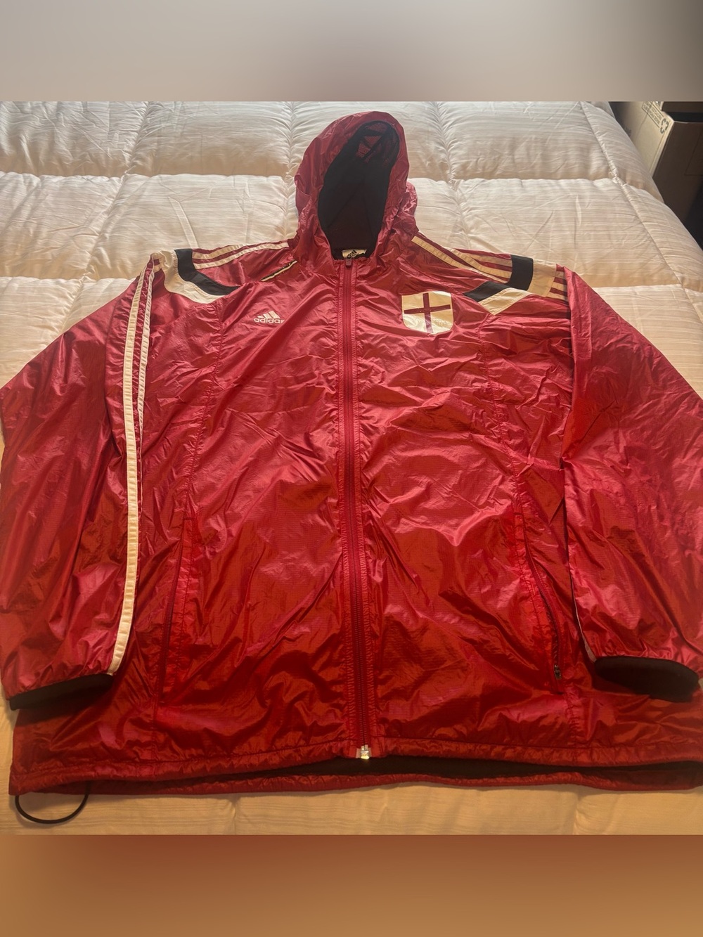 AC Milan 2014-15 Hooded Football Soccer Anthem Jacket Size XL